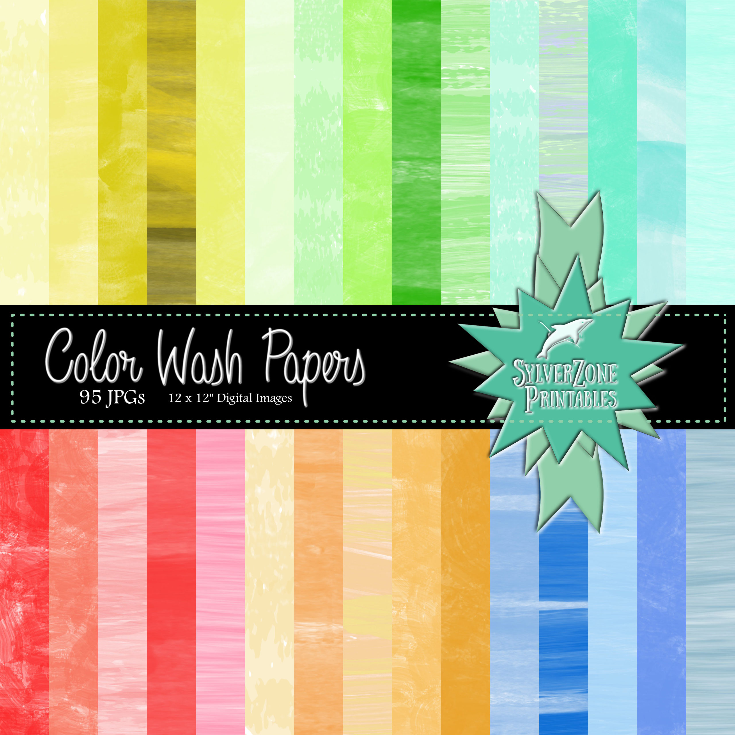 Color Wash Digital Paper Backgrounds